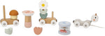 Janod Snail Train - 2 Wagons, 10 Pieces, Removable Rattle