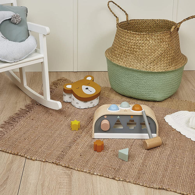Janod Sweet Cocoon 3-in-1 Wooden Toy - Tap, Sort and Stack