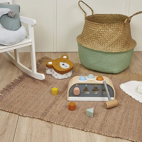 Janod Sweet Cocoon 3-in-1 Wooden Toy - Tap, Sort and Stack