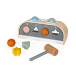 Janod Sweet Cocoon 3-in-1 Wooden Toy - Tap, Sort and Stack