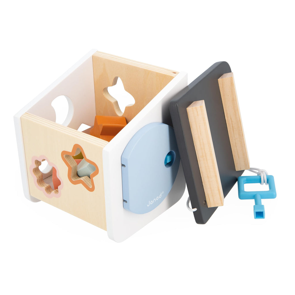 Janod Bird House Sorter - 8 Shapes and a Keyed Bird Door