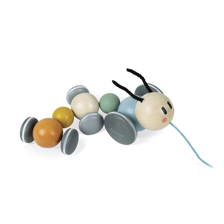 Janod Pull-Along Caterpillar - Sweet Cocoon Walking Companion