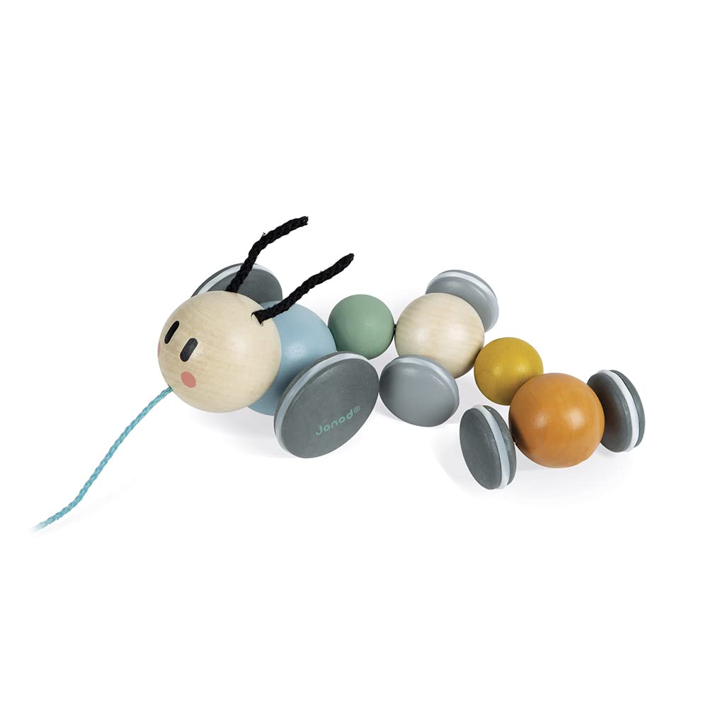 Janod Pull-Along Caterpillar - Sweet Cocoon Walking Companion