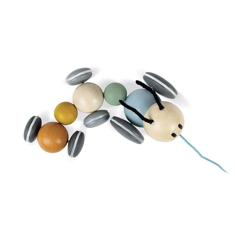 Janod Pull-Along Caterpillar - Sweet Cocoon Walking Companion
