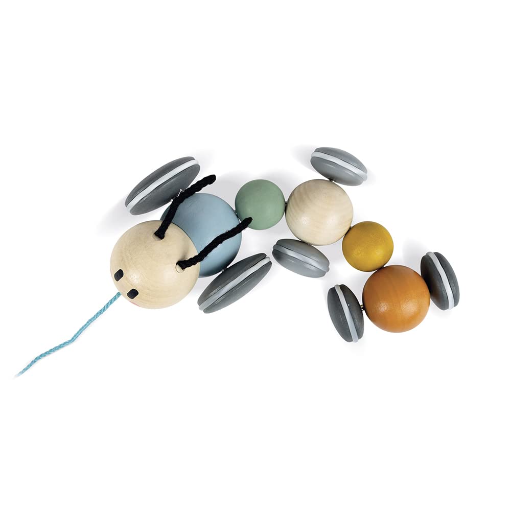 Janod Pull-Along Caterpillar - Sweet Cocoon Walking Companion