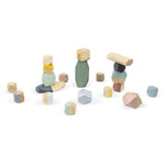 Janod Stacking Stones - 20 Wooden Pieces for Balance Play
