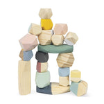Janod Stacking Stones - 20 Wooden Pieces for Balance Play
