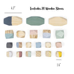 Janod Stacking Stones - 20 Wooden Pieces for Balance Play