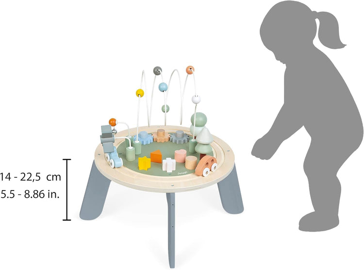 Janod Activity Table - Adjustable Height Multi-Play Fun