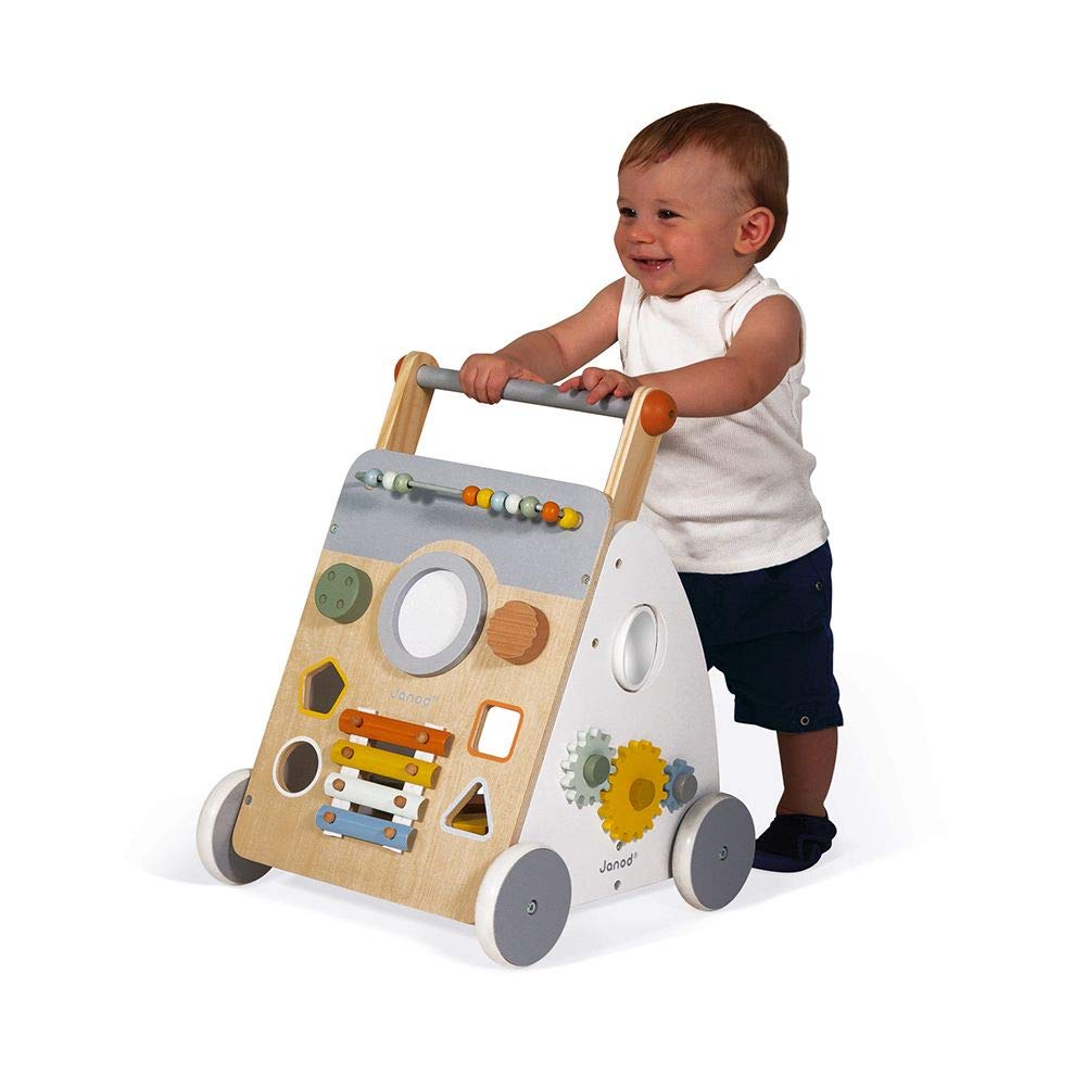 Janod Baby Walker - 9 Activities and Adjustable Brake Pads