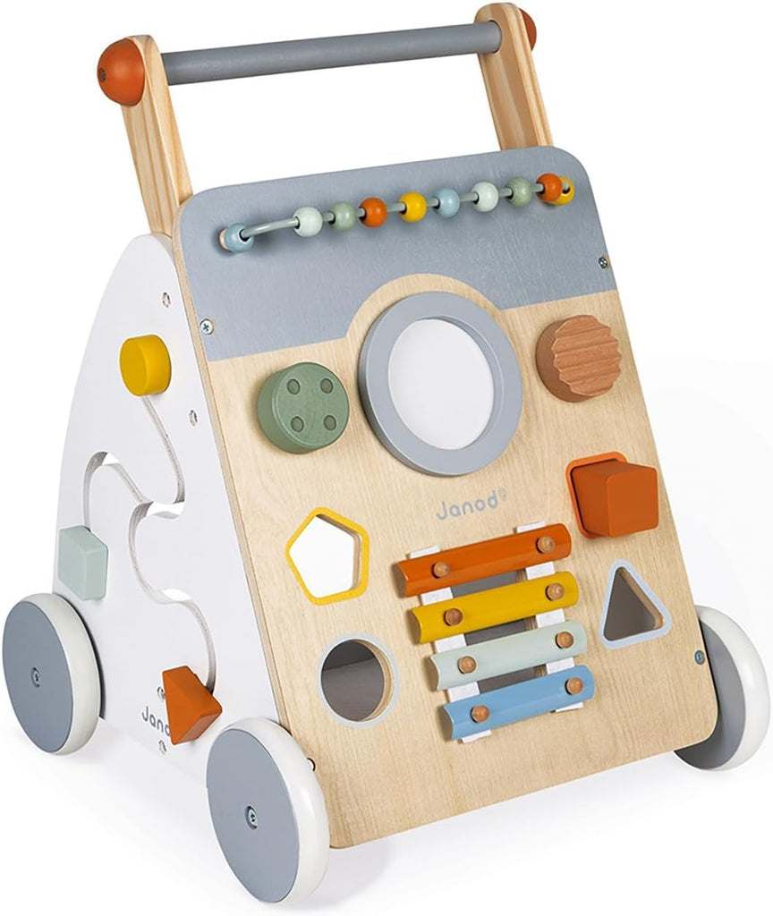 Janod Baby Walker - 9 Activities and Adjustable Brake Pads