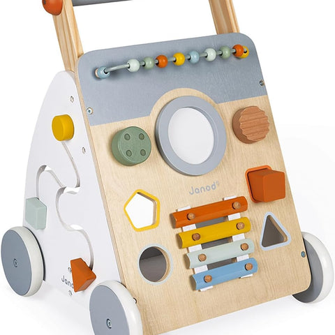 Janod Baby Walker - 9 Activities and Adjustable Brake Pads