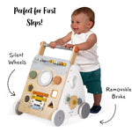 Janod Baby Walker - 9 Activities and Adjustable Brake Pads