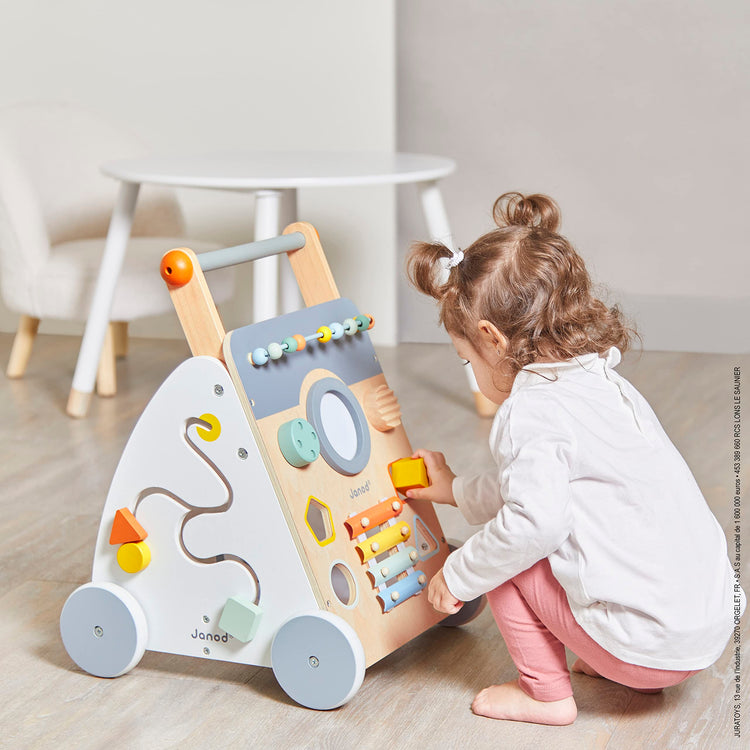 Janod Baby Walker - 9 Activities and Adjustable Brake Pads