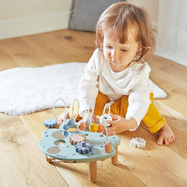 Janod Leaf Station - 5 Wooden Activities for Fine Motor Play