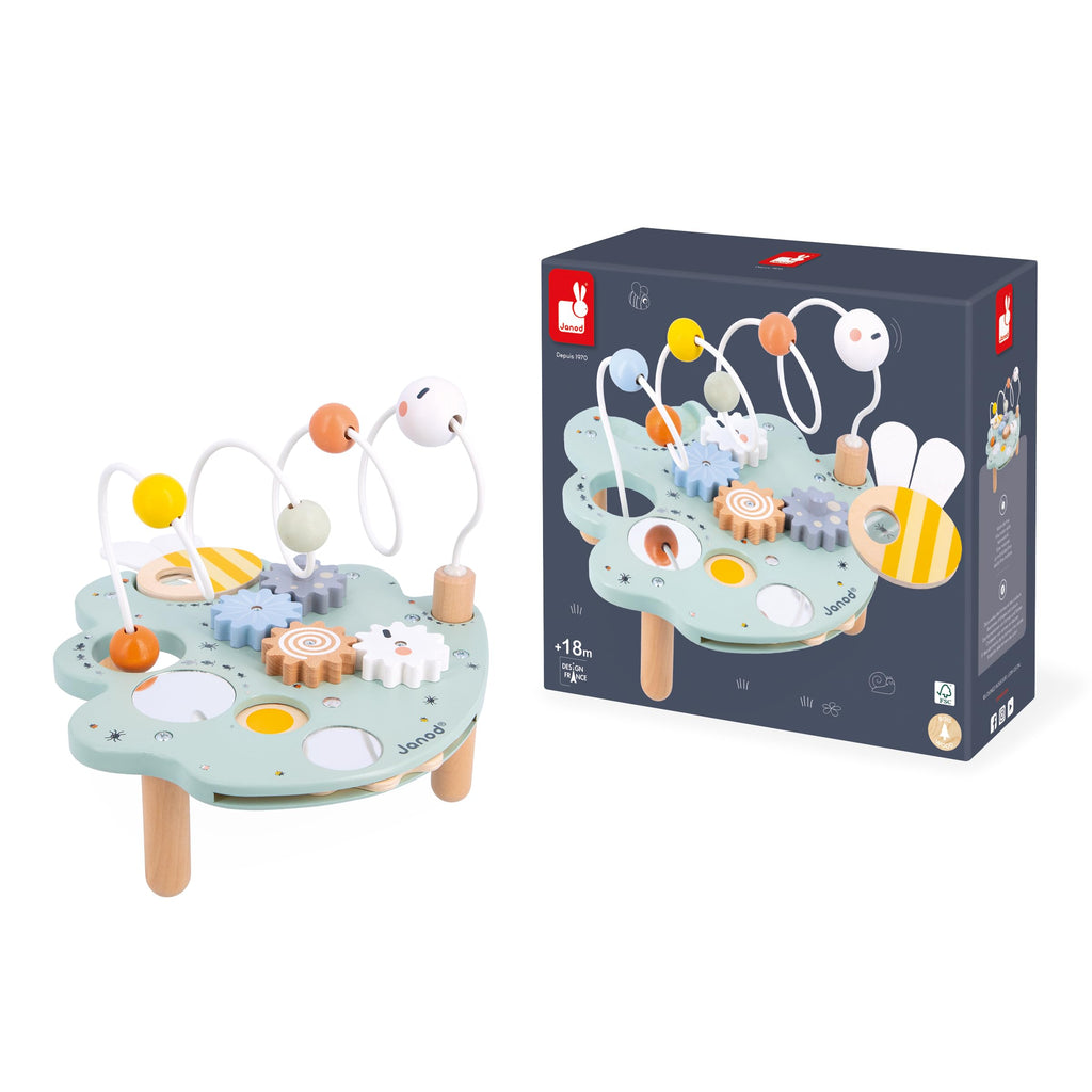 Janod Leaf Station - 5 Wooden Activities for Fine Motor Play