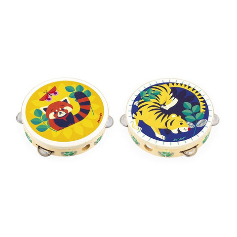 Janod Tambourine - Colorful First Rhythm Toy for Kids 3+