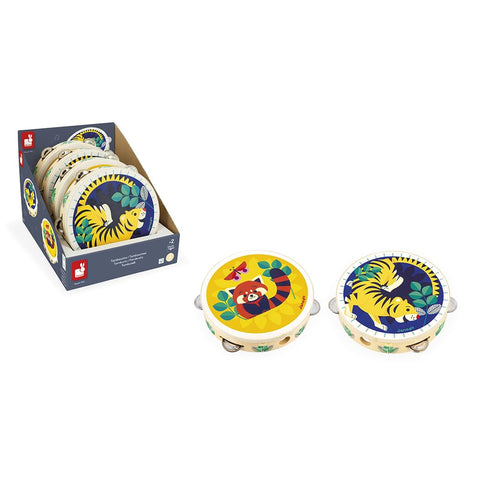 Janod Tambourine - Colorful First Rhythm Toy for Kids 3+