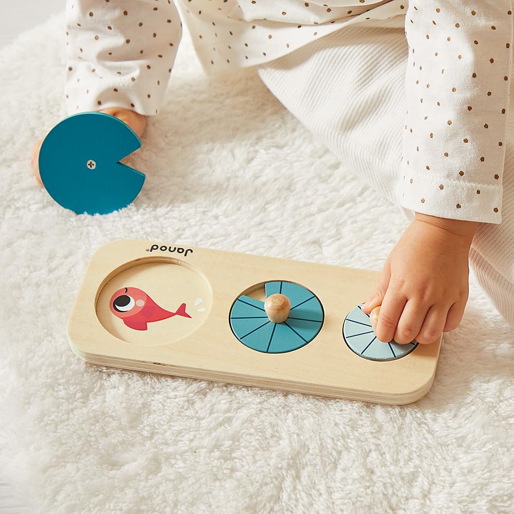 Janod Toy Box 12M - 4 Early Learning Toys for Baby Growth