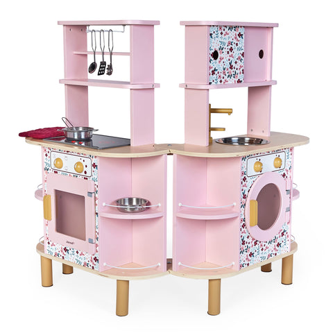 Janod Twist Kitchen - Expandable Wooden Kitchen with Lights