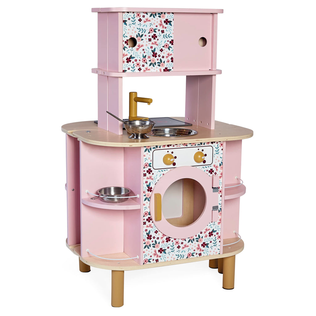Janod Twist Kitchen - Expandable Wooden Kitchen with Lights