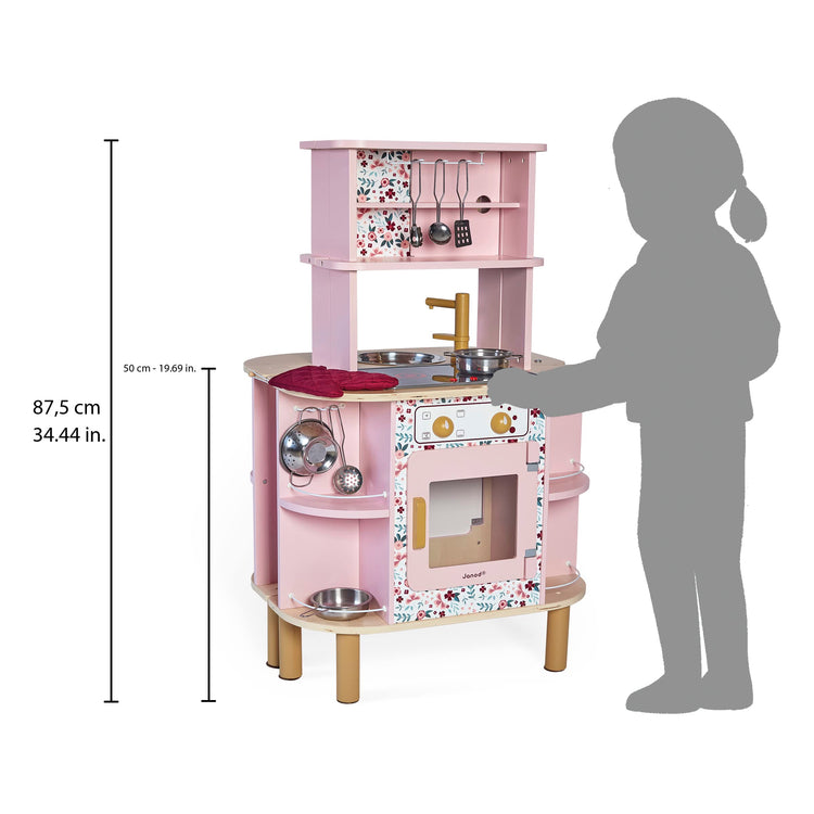Janod Twist Kitchen - Expandable Wooden Kitchen with Lights