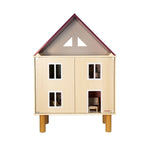 Janod Twist Dollhouse - 3-story Wooden House with 11 Pieces