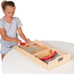 Janod Wooden Shuffleboard Game - Classic Tabletop Scoring