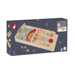 Janod Wooden Shuffleboard Game - Classic Tabletop Scoring