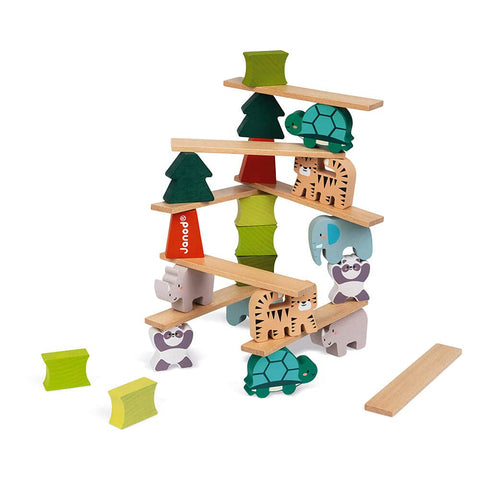 Janod WWF Animal Stacking Game - 28-Piece Balancing Fun