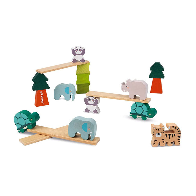 Janod WWF Animal Stacking Game - 28-Piece Balancing Fun