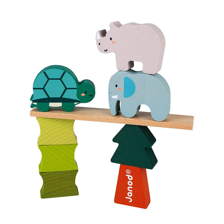 Janod WWF Animal Stacking Game - 28-Piece Balancing Fun