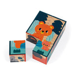 Janod WWF Animal Puzzle Blocks - 6 Mix-and-Match Animal Cubes