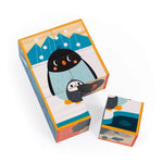 Janod WWF Animal Puzzle Blocks - 6 Mix-and-Match Animal Cubes