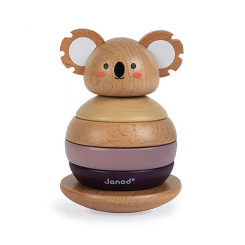 Janod WWF Tumbling Koala - 6-Piece Wooden Stacker Toy Set