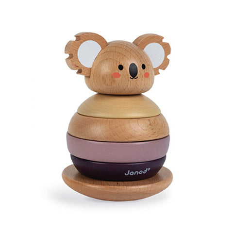 Janod WWF Tumbling Koala - 6-Piece Wooden Stacker Toy Set