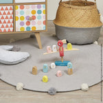 Janod Zigolos Wooden Flamingo Game - Balance 10 Chicks to Win Big