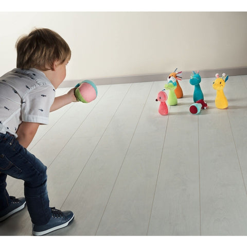 Lilliputiens Jungle Bowling - 6 Soft Pins with Rattle Ball