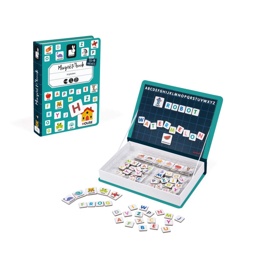 Janod English Alphabet Magneti'Book - 143 Pieces for Word Play