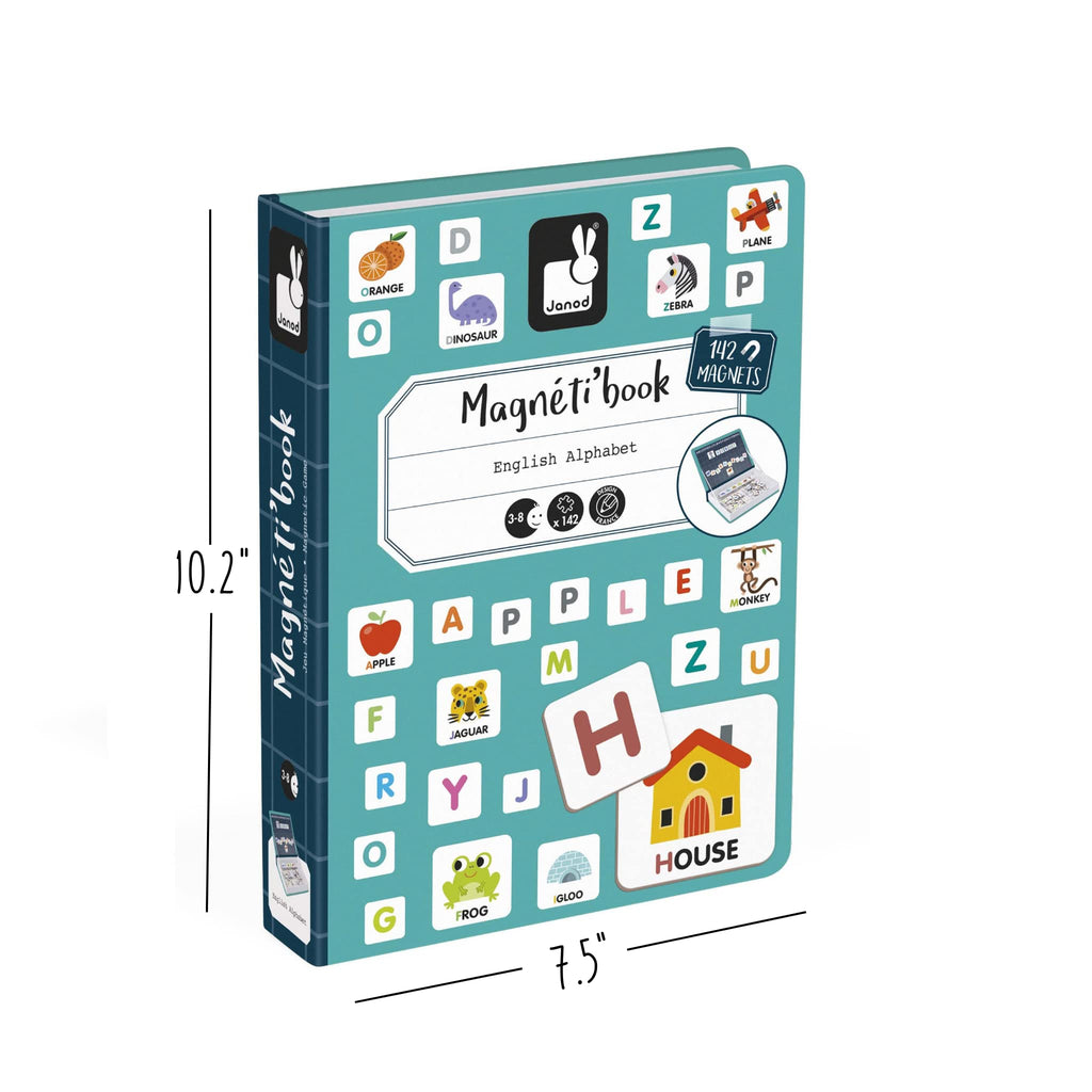 Janod English Alphabet Magneti'Book - 143 Pieces for Word Play