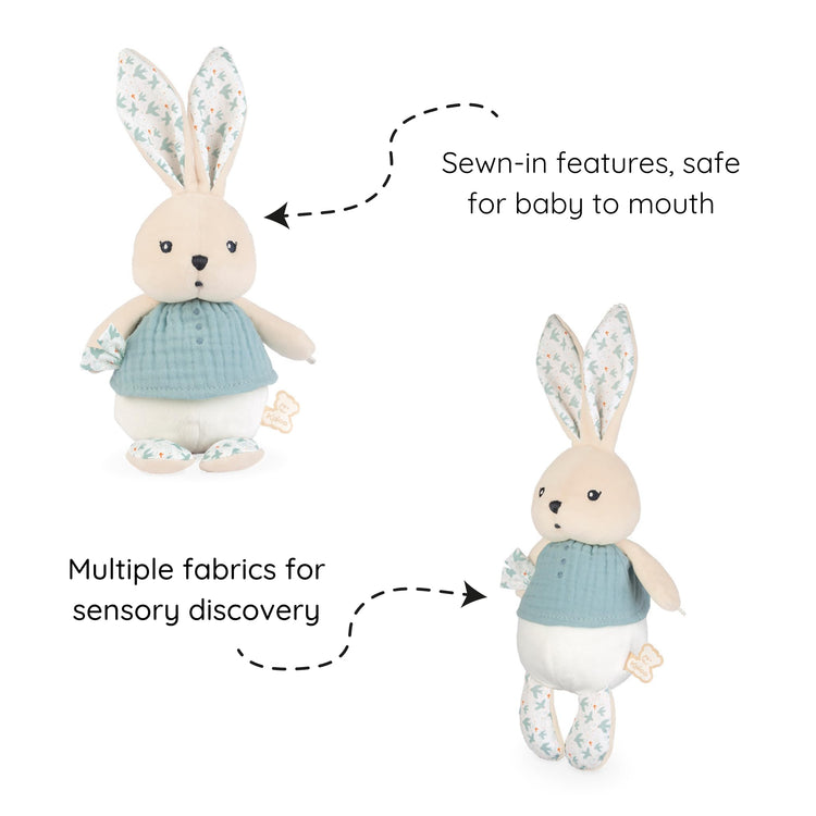 Kaloo Rabbit Dove Plush - 8.7" Soft Bunny in Gift Box Set