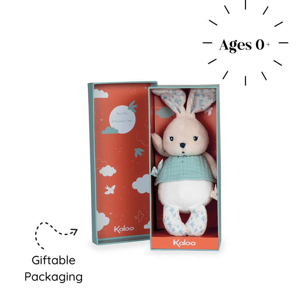 Kaloo Rabbit Dove Plush - 8.7" Soft Bunny in Gift Box Set