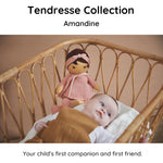 Kaloo Amandine Doll - Coral Dress and Ribbon for Big Hugs