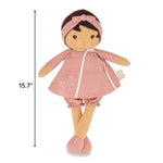 Kaloo Amandine Doll - Coral Dress and Ribbon for Big Hugs