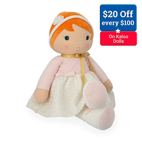 Kaloo Valentine Doll - Ballet Flats and Starry Pink Dress
