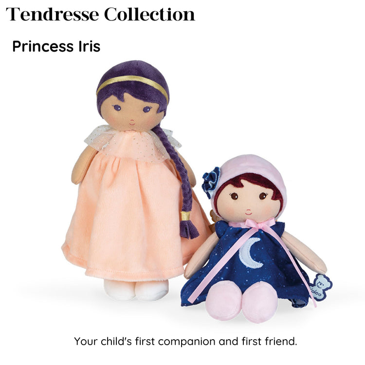 Kaloo Princess Iris Doll - Machine Washable Baby Princess