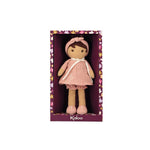 Kaloo Amandine Doll - Pink Linen Dress and Soft Brown Hair