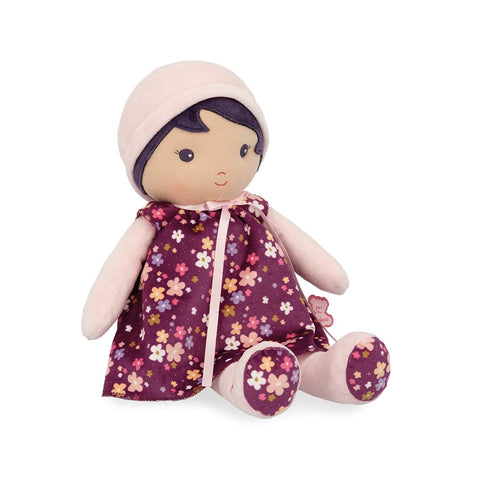 Kaloo Violette Doll - Floral Dress and Soft Black Hair Charm