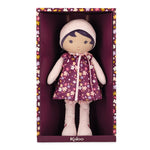 Kaloo Violette Doll - Floral Dress and Soft Black Hair Charm