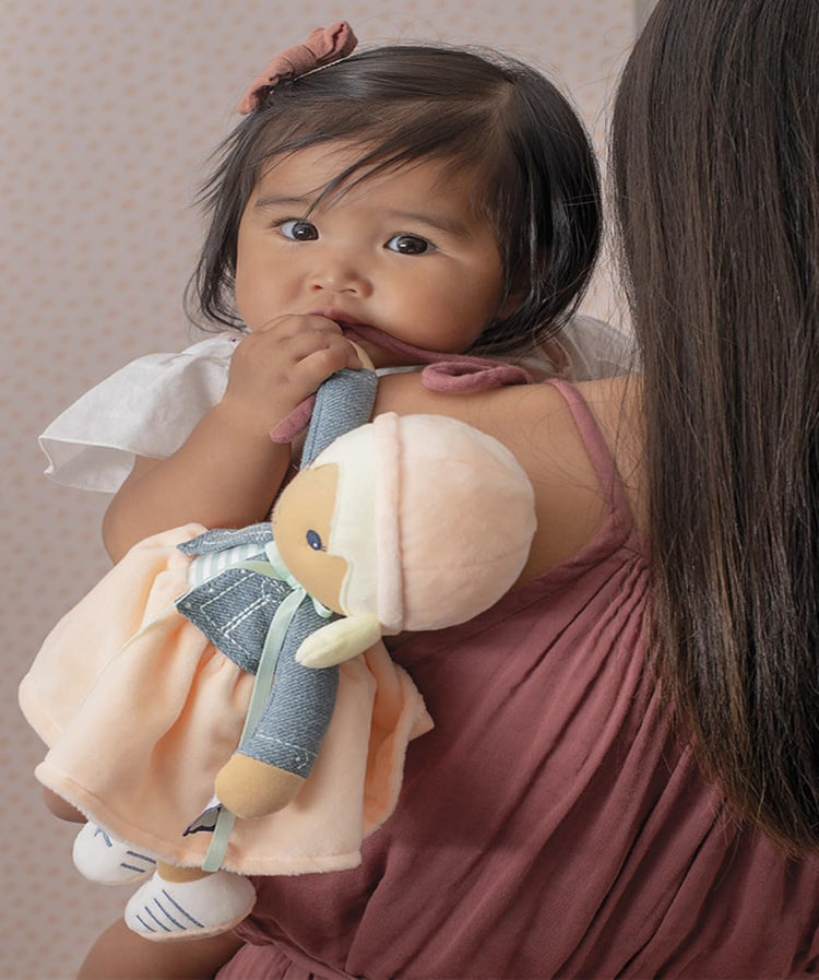 Kaloo Chloe Doll - Peach Dress and Denim Jacket for Baby